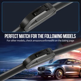 Wenyant Windshield Wiper Blades Original Equipment Automotive Replacement Compatible with 2022-2014 Nissan Rogue, 2022 2019 2018 Kicks, 2020-2013 Pathfinder Wiper Blades Set - 26"/17"/12"(Set of 3)