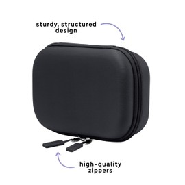 Uninni Large Kids Pencil Case with Mesh Pocket & 2 Removable Dividers - Durable Design - Black