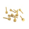 10 Pack 6-32 x 3/4 Inch Threads Solid Brass Diamond