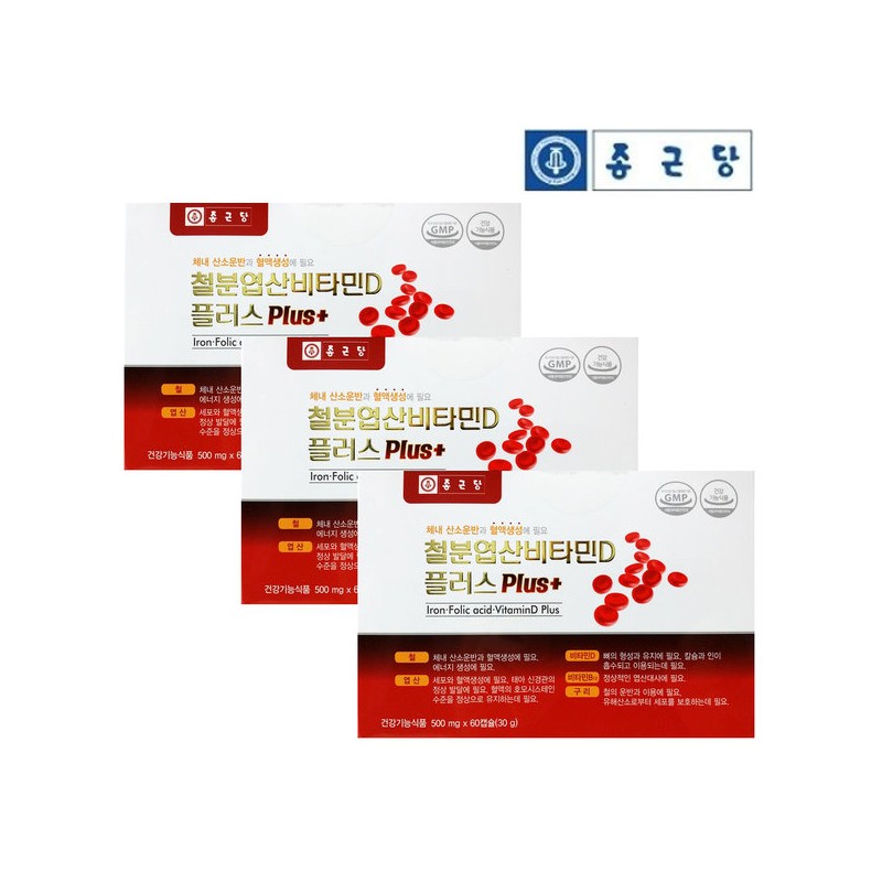 Chong Kun Dang Iron Folic Acid Vitamin D Plus 60