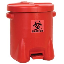 14 Gallon Safety Biohazardous Waste Can, Red