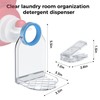 KERZEAT Clear Laundry Detergent Dispenser Cup Holder & Nozzle Force-Saving