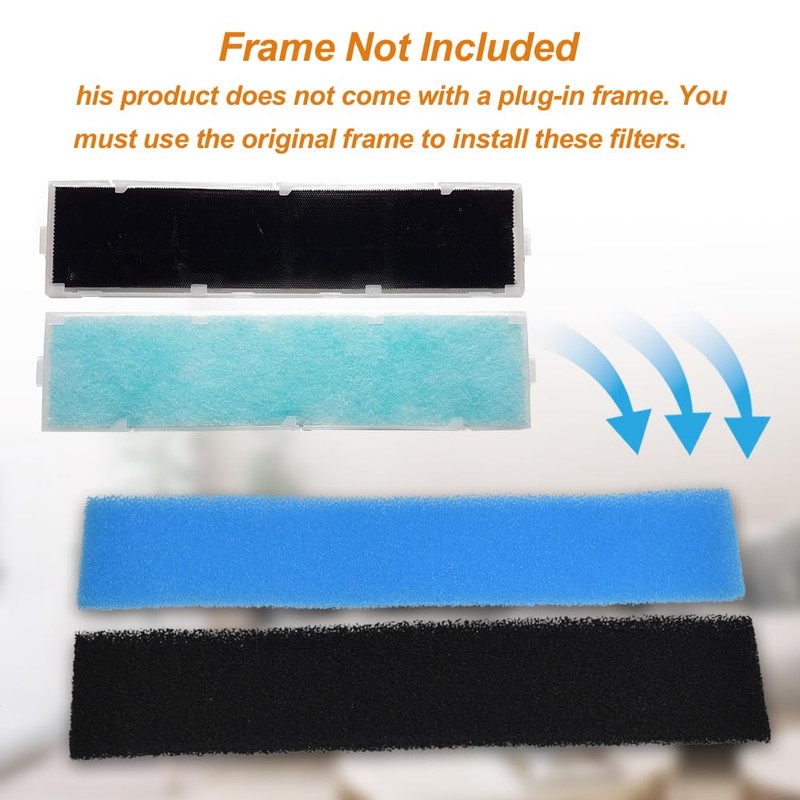 WISLULU 4 Pack Mini Split Air Filter Replacement Fit for