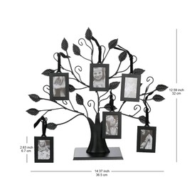 Photo Tree For Multiple Picture Frames - Sits Elegantly on a Tabletop (Medium - 6 Frames)