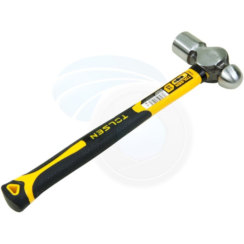 Ball Pein Hammer Fiberglass Handle 16Oz Carbon Steel Head