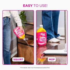 Stardrops The Pink Stuff The Miracle Floor Cleaner Spray – Squirt & Mop Formula for Sparkling Clean Floors – Fast Drying, Streak-Free Finish, Fresh Fragrance, 25.3 fl oz