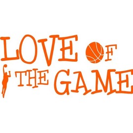Design With Vinyl Love of The Game Artwork Basketball Sports Hoop Slam Dunk Hoops Wall Decal for Boys - Pursuit of Excellence Themed Décor - Size: 20 in x 38 in