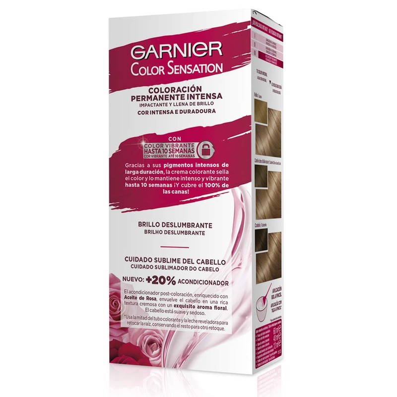 Garnier Color Sensation Coloration, 3er-Packung, lebendige und langanhaltende Farbe, vollständige