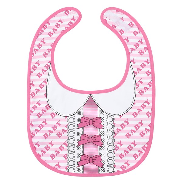LittleForBig Cotton Waterproof Babydoll Printed Adult Bib with Adjustable Hook-and-Loop