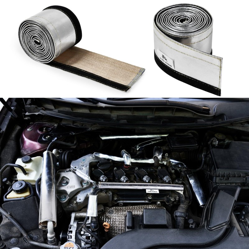 Fire Kirin Heat Shroud Sleeve, Aluminized Sleeving, Silver Hose Wire