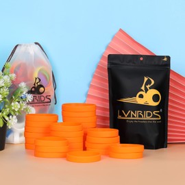 LVNRIDS 100 PCS Silicone Bracelets Wristbands for kid, Sports Rubber Elastic Wristband Bracelet for Party Decorations Favors Set Pack Orange