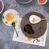 JIABEIUS 4 Pcs Coffee Spoon Rest and Spoon, Ceramic Coffee