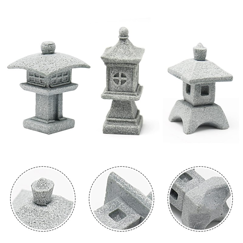 Saihisday - Estatuas de pagoda en miniatura, estilo japonés, decoración