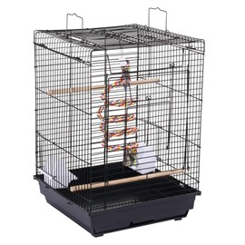 Topeakmart Heavy Duty Open Top Travel Bird Cage Carrier for Bird Canary Cockatiel Small Parrots