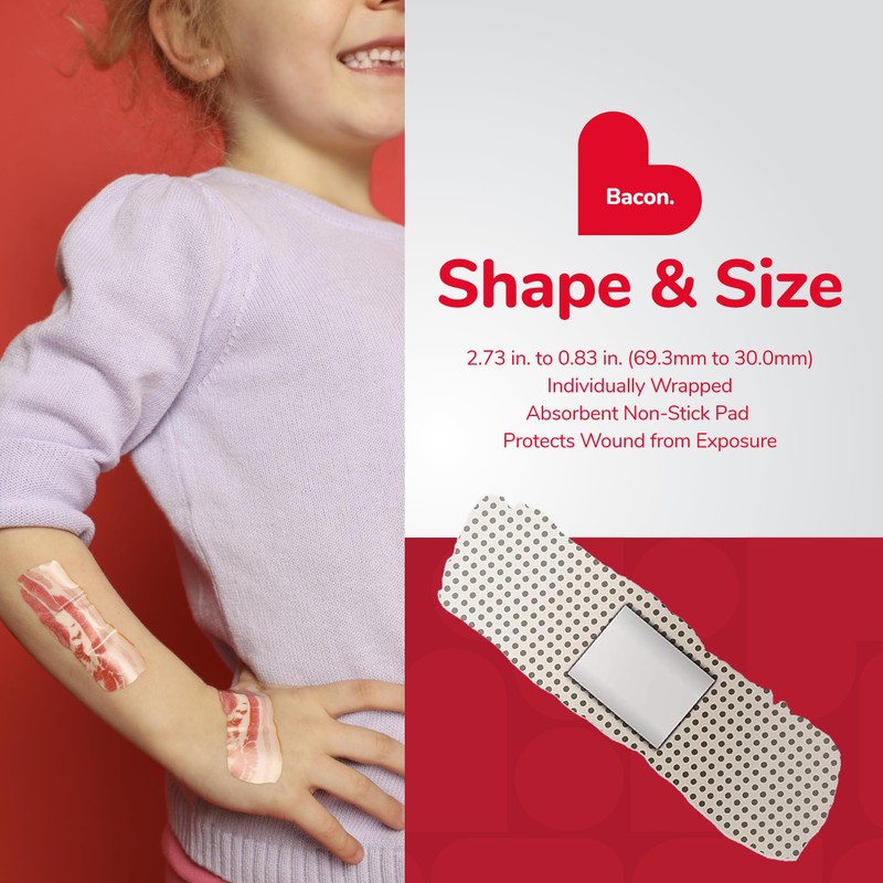 BioSwiss Bandages, Bacon Shaped Self Adhesive Bandage, Latex Free Sterile