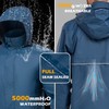 MANSDOUR Men's Packable Rain Jacket Lightweight Waterproof Rain Shell Jacket