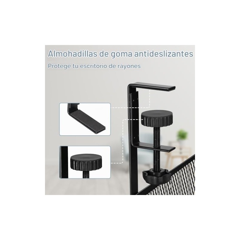 Bandeja de gestión de cables de 25 pulgadas, metal negro,