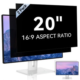 [2 Pack] 20 Inch Computer Privacy Screen for 16:9 Aspect Ratio Widescreen Monitor, Eye Protection Anti Glare Blue Light Computer Monitor Privacy Filter, Removable Anti-Scratch 20in Protector Film