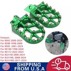 JFG RACING Dirt Bike Foot Pegs Footpegs Pedals For KLX140/140L 2008-2024 KLX140G 2017-2024