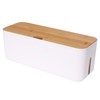 Changsuo Cable Management Box Small White, Extension Cord Organizer for
