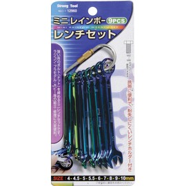 Ichinen Access 12960 12960 Strong Tool Wrench Set, 9 pcs, 4-4.5-5-5.5-6-7-8-9-10mm