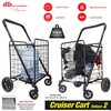 dbest products Cruiser Cart Deluxe 2 Shopping Grocery Rolling Folding