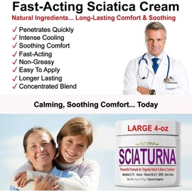 Nuturna Sciatica Nerve Cream - Maximum Strength Comfort Cream for Feet, Hands, Legs, - 4