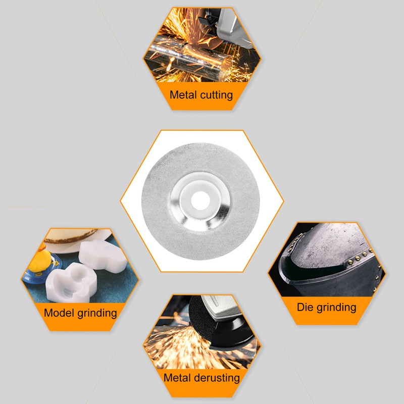 5Pcs Diamond Grinding Wheel 4in Diamond Grinding Disc for Surface
