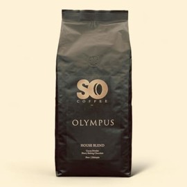 SO Coffee | OLYMPUS House Coffee | Wholebean | Peruvian & Ethiopian Arabica with 50% Robusta | Rich Aroma & Chocolatey Flavour | 1kg