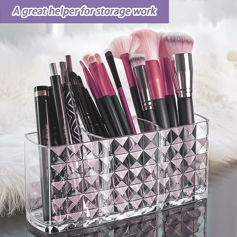 Gentpovth Pack of 2 cosmetic organisers, transparent, Transparent