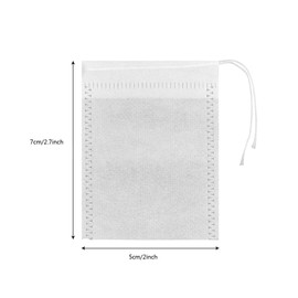 100 Pack Drawstring Bags, Disposable Small Mesh Bags for Cooking, Soaking Medicinal Liquor, Tea Coffee Filter, DIY Craft Spices Storage, Weeding Party Favor (2 x 2.7 Inches)
