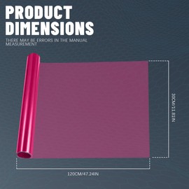 RGOAANC 12×48 Inches Car Light Tint Film, Light Self-Adhesive Tint Film, Auto Taillight Vinyl Wrap Film, Car Accessories Light Headlight Cover Protection Film Universal for Vehicles (Pink)