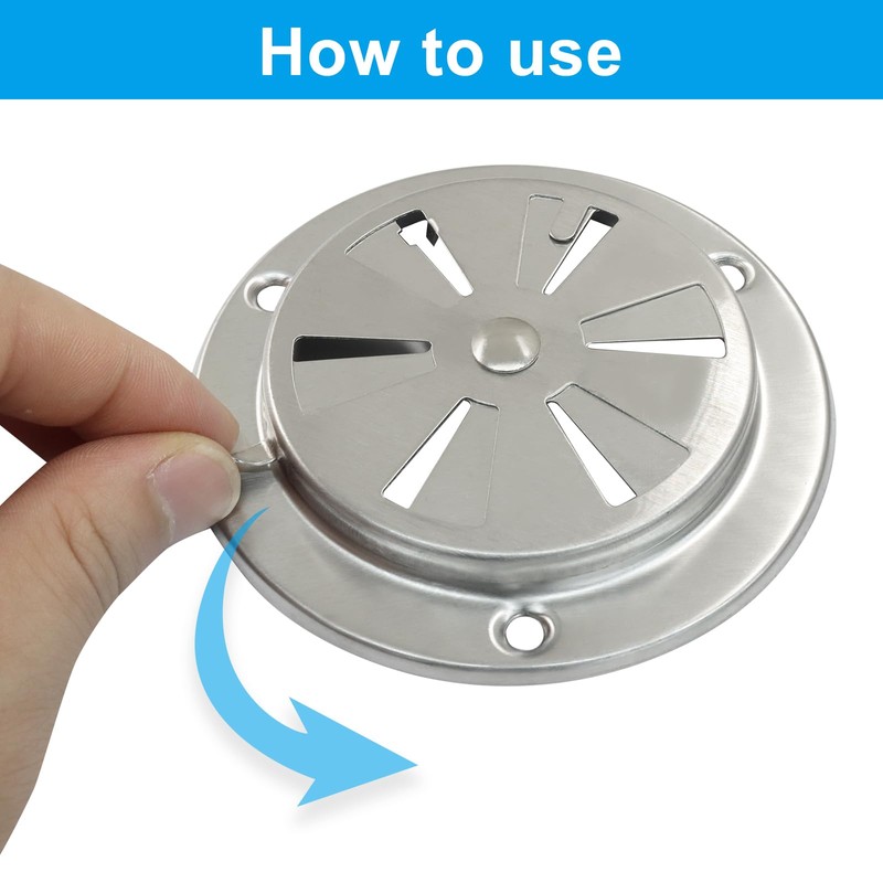 Unlorspy 2Pcs BBQ Smoker Air Vent, BBQ Smokestack Damper Smoker