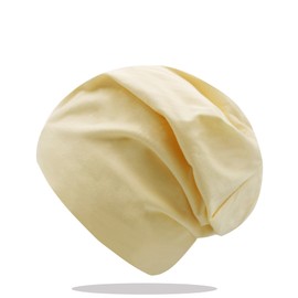 Unisex Beanie Hat for Men and Women Long Beanie for Spring, Autumn and Winter, cream, L-XL