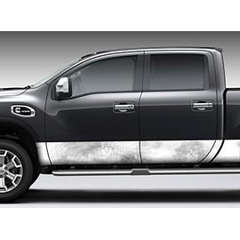 Camo Chameleon Snow Rocker Panel Graphic Decal Wrap Kit for Truck SUV (12 inch x 24 Foot, Gloss)