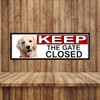 SHAWPRINT Golden Retriever KEEP THE GATE CLOSED METAL GATE SIGN