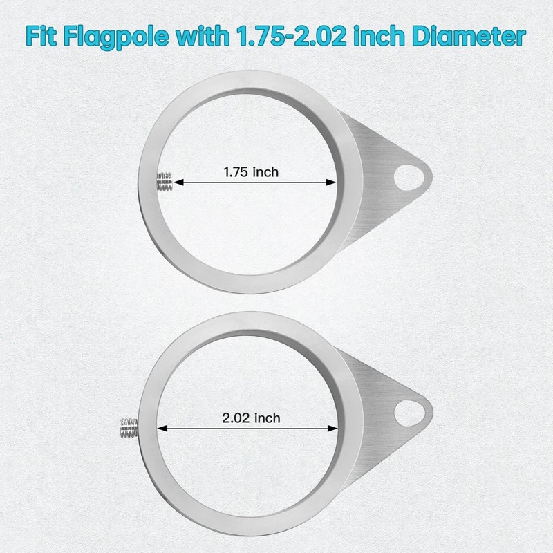 Anovo Flag Pole Rings, Flagpole Rings Aluminum Alloy 360° Rotating