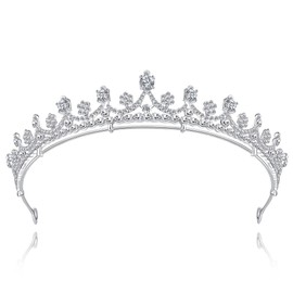 Lovelyshop Shinny Zircons delicada Tiara de aleación nupcial real para fiesta de bodas Quinceanera