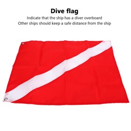 KIMISS Diving Flag Scuba, Freediving Diver Down Boat Diving Spearfishing 50 x 35 cm Rectangular Red White