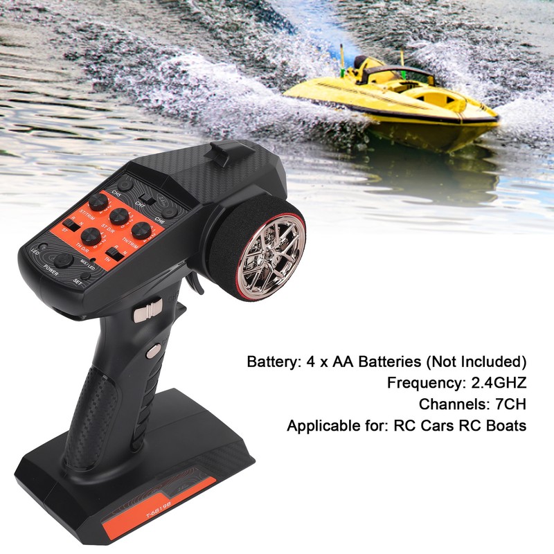 2.4G 7CH Radio Transmitter Remote Controller with Receiver 7 Channels