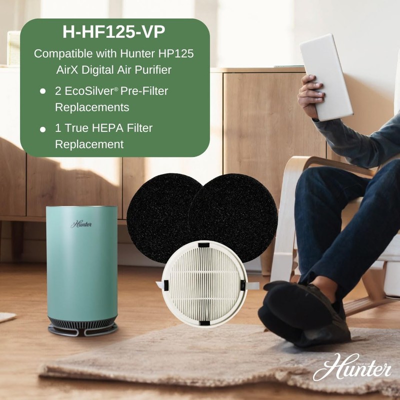 Replacement H-HF125-VP Filter Value Pack for Hunter HP125 AirX Digital