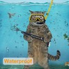 rzzlp Funny Cat Blue Sea Ocean Shower Curtain,Bathroom Shower Curtains