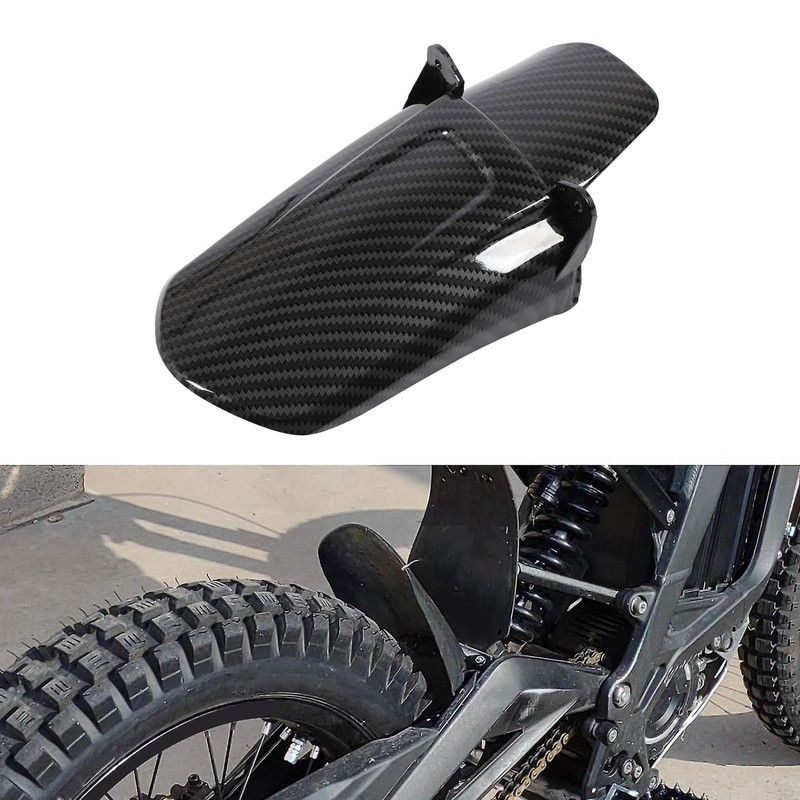 Motorcycle Rear Mudguard Carbon Fiber Pattern Wheel Tire Splash Proof