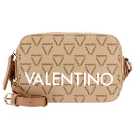 Valentino Liuto Women's Camera Bag / Shoulder Bag Beige Faux Leather, Beige / multi-coloured