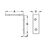 80x80x16mm 90 Degree Right Angle Metal L Shaped Bracket Corner