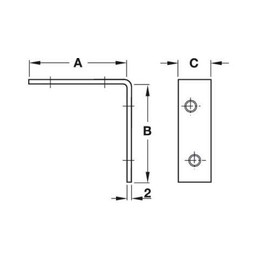 80x80x16mm 90 Degree Right Angle Metal L Shaped Bracket Corner Brace Fixing Shelf Support Repair x4