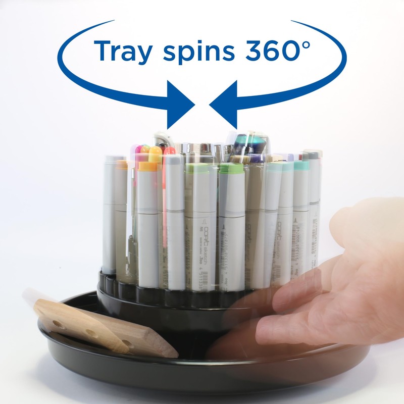 ALVIN, Spin-O-Tray, 9893-1, Rotating Desktop Receptacle, Art, Drafting, and Design