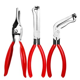 Oiforce Automotive Electrical Disconnecting Pliers,Fuel Injectors and Hose Removal Pliers for Fuel and Vacuum Line Hose Removal; Repair Tools with Non-slip Handles and Carbon Steel Heads; 3 Packs