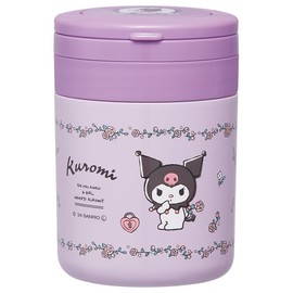 Skater LJFO3AG Thermal Insulated Soup Jar, 10.1 fl oz (300 ml), With Folding Handle, Antibacterial, Sanrio Chromi, Flower Retro