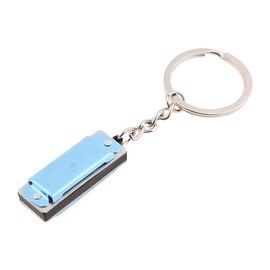 HUANIZI Colorful Harmonica Keychain Harmonica 8 Tone 4 Holes For Key Chain Harmonic Keyring Keys Holder Bag Pendant Harmonica Keyring, Blue